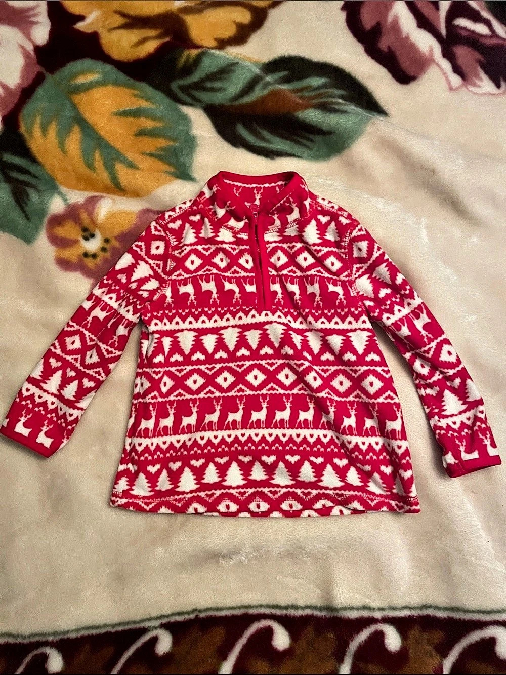 OshKosh B'gosh Fair Isle Reindeer Fleece Pullover Baby 18M